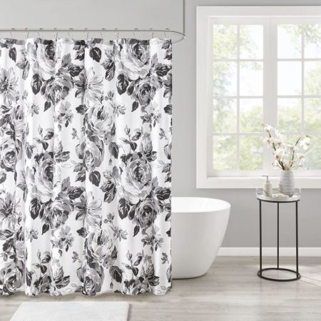 Dorsey Floral Printed Shower Curtain
