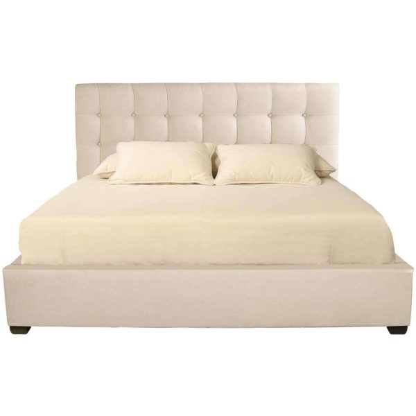 Avery Button-Tufted Bed (54-1/2" H) 