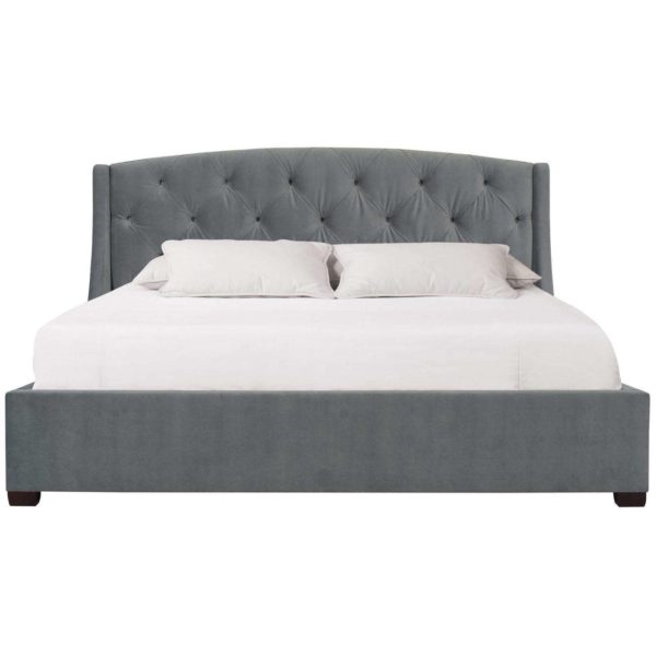Jordan Button-Tufted Wing Bed (54-1/8" H) 