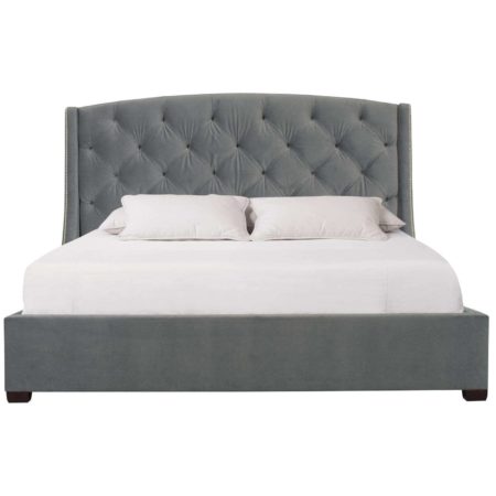 Jordan Button-Tufted Wing Bed (64" H) 