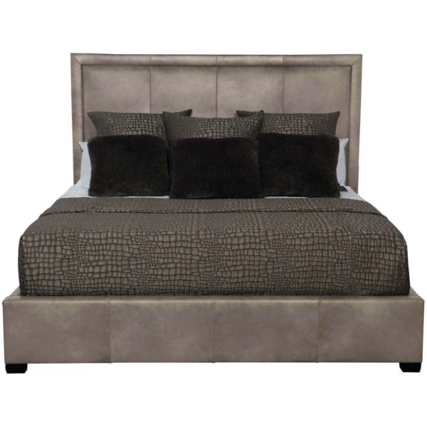 Morgan Leather Panel Bed (54" H) 