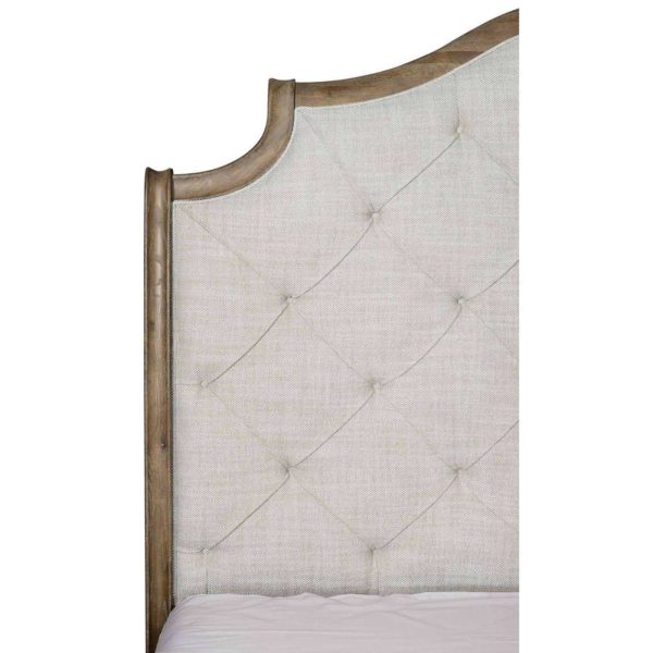 Rustic Patina Upholstered Sleigh Bed  - Image 4