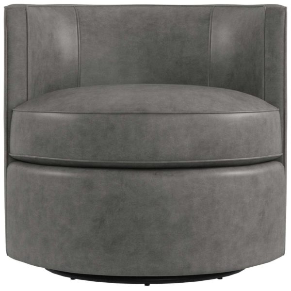 Fleur Leather Swivel Chair 