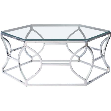 Argent Metal Cocktail Table 