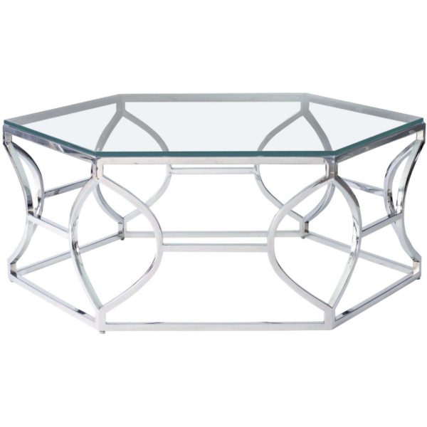 Argent Metal Cocktail Table 