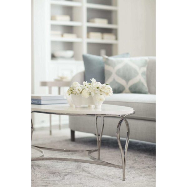 Calista Metal Oval Cocktail Table  - Image 5
