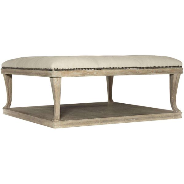 Rustic Patina Upholstered Cocktail Table  - Image 2