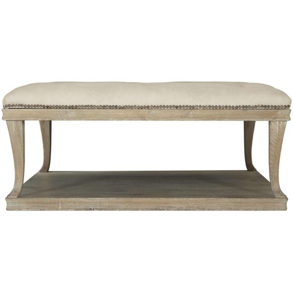 Rustic Patina Upholstered Cocktail Table  - Image 3
