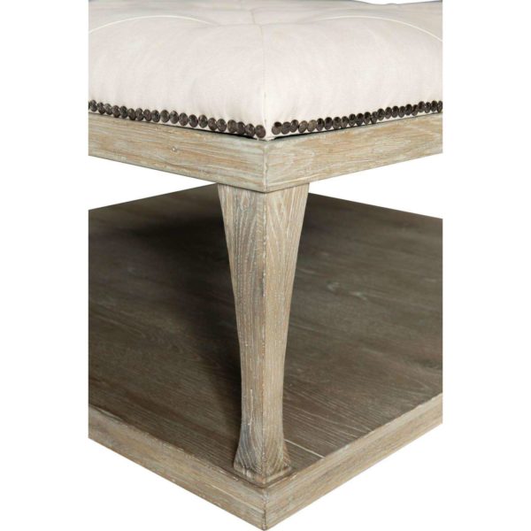Rustic Patina Upholstered Cocktail Table  - Image 5