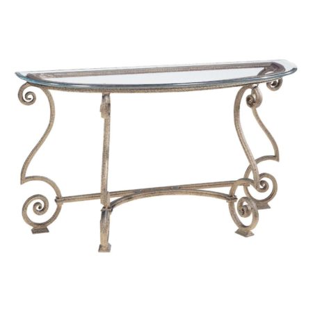 Solano Console Table Glass Top and Base 