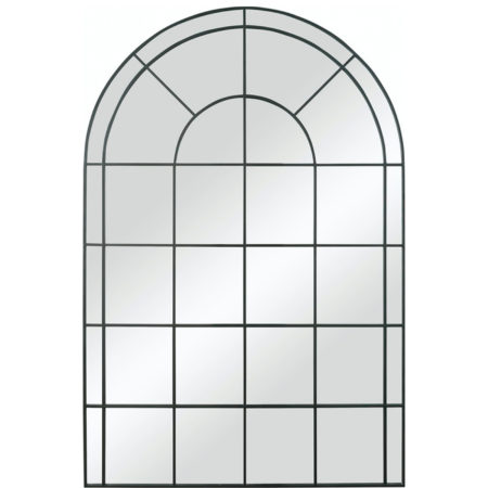 09698 MIRROR GRANTOLA BLACK ARCH MIRROR (10869)
