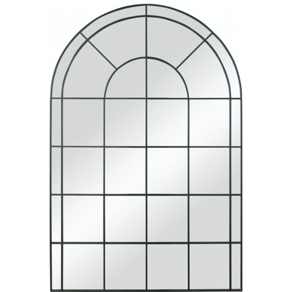 09698 MIRROR GRANTOLA BLACK ARCH MIRROR (10869)
