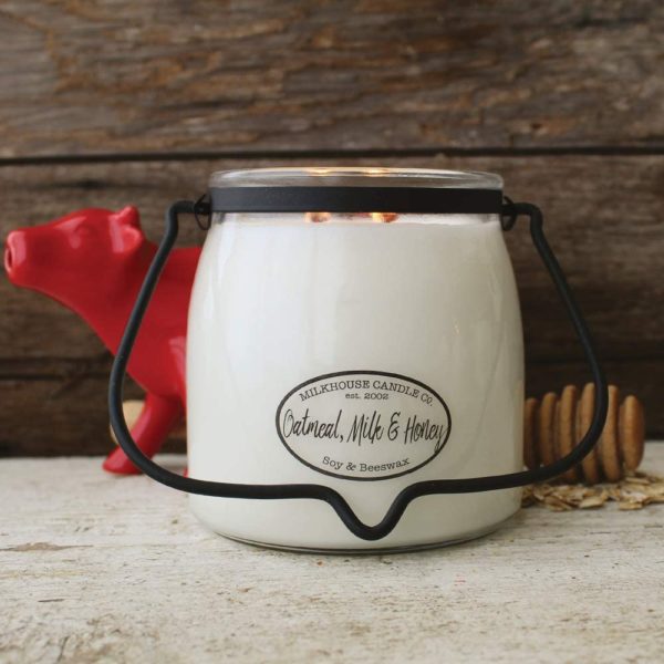 12205 CANDLE MILKHOUSE CANDLE OATMEAL (11001) - Image 2