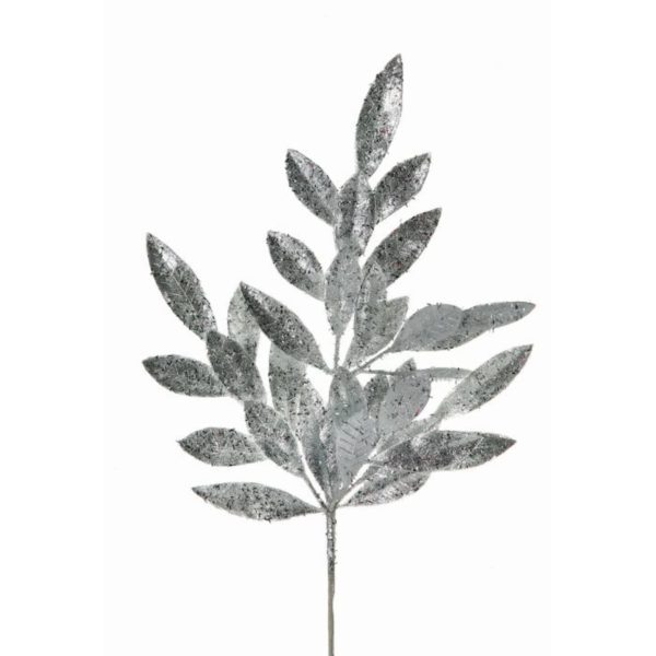 MTX46686 BAY LEAF SPRAY 21" GLITTER APRKLING (11233)