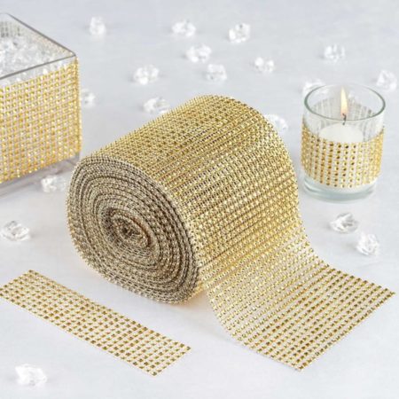 05-0290 RIBBON 10 YDS DIAMOND HARLEQUIN GOLD(10388)