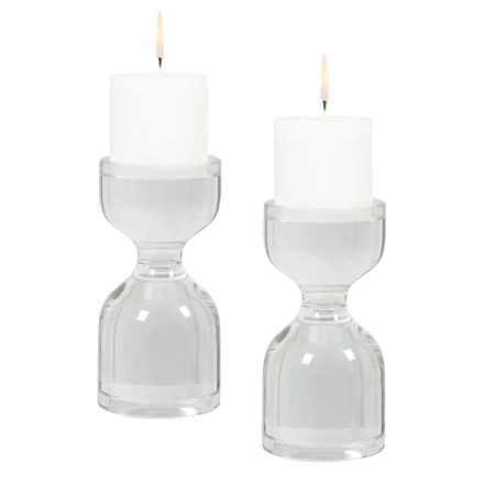 R17915 YING AND YANG PILLAR CANDLEHOLDERS(10862)