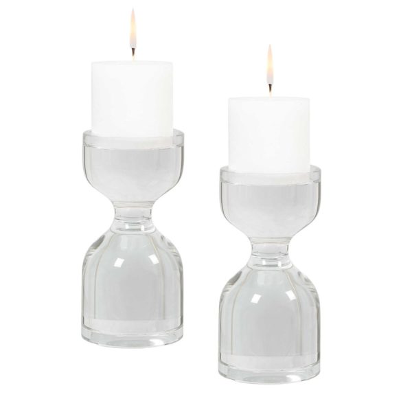 R17915 YING AND YANG PILLAR CANDLEHOLDERS(10862)