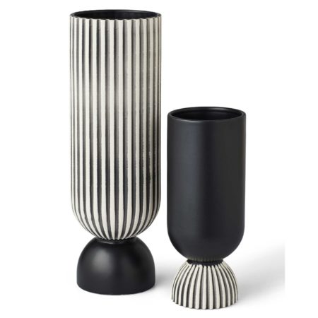 R17887 CHANNELED VASE S/2 (10967)