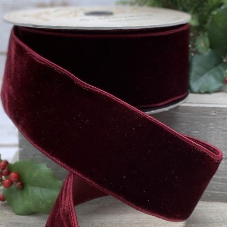 07-2214 RIBBON	 10 YDS LUSH VELVET RUBY (11447)