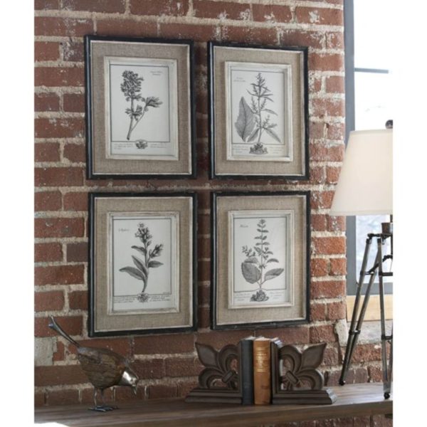 32510 GRAY FLORAL ART A/B/C/D GRAY TONED FLORAL ART (4203) - Image 3
