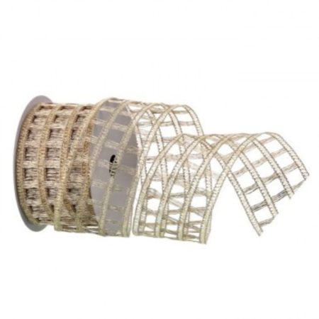 MTX60116-CHAG 4"X10Y RIBBON CHAMPAIN KNITTED METALLIC (11254)