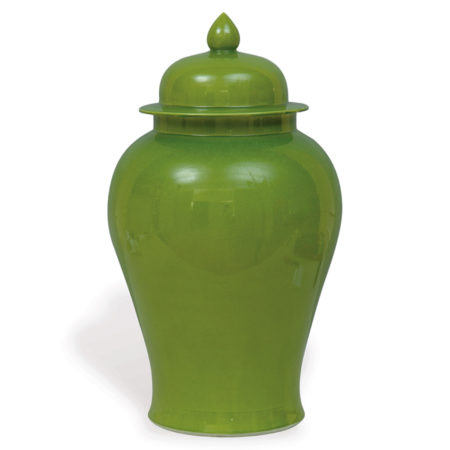 ACAS-109-02 APPLE GREEN TEMPLE JAR(11145)