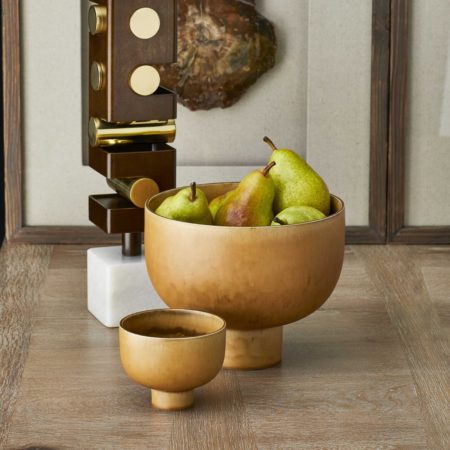 R17889 OFFERING BOWLS - TURMERIC S/2 (10885)