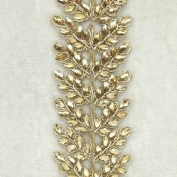 05-0100 RIBBON 4" X 5YDS VELVET IRIS CRYSTAL SIDE TRIM (11316)