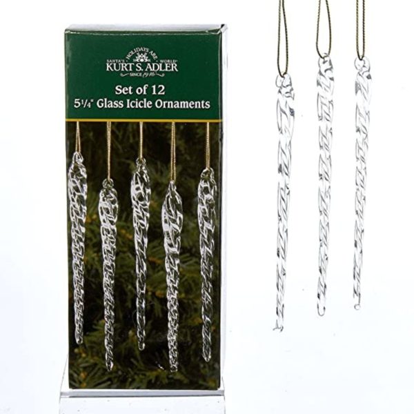 MTX65338 12" GLASS ART DECO ICICLE (11039)