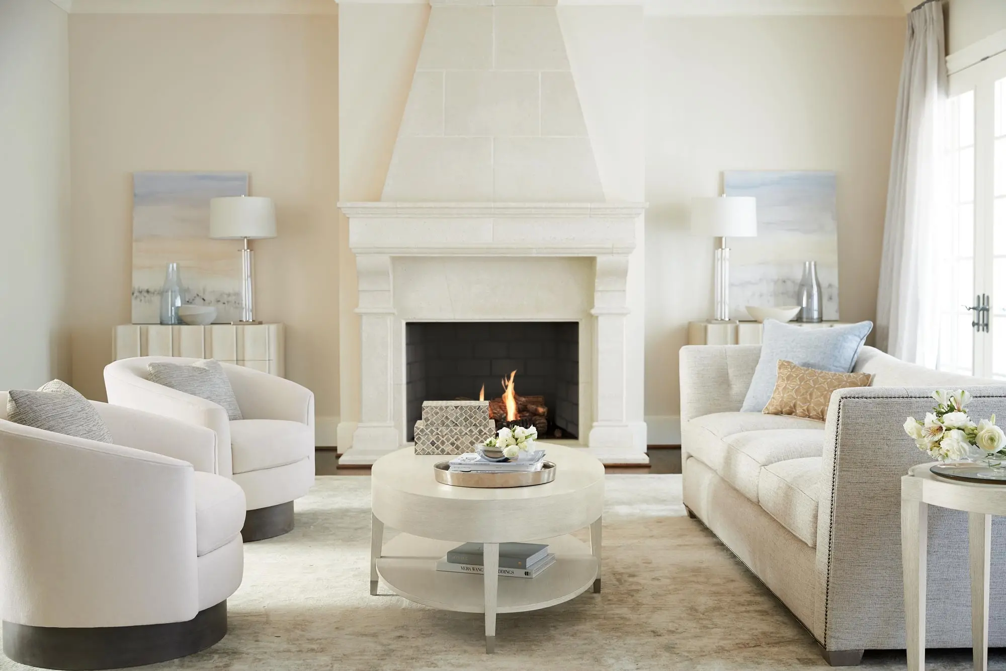 Cream white Modern interior